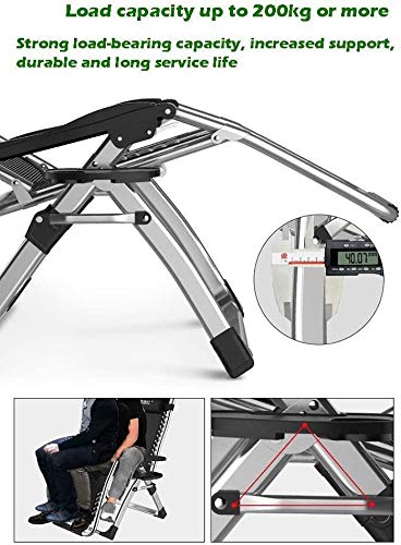 Silla Reclinable Gravedad Cero con Portavasos Negra