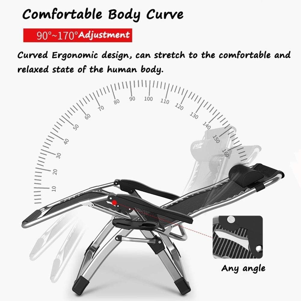 Silla Reclinable Gravedad Cero con Portavasos Negra