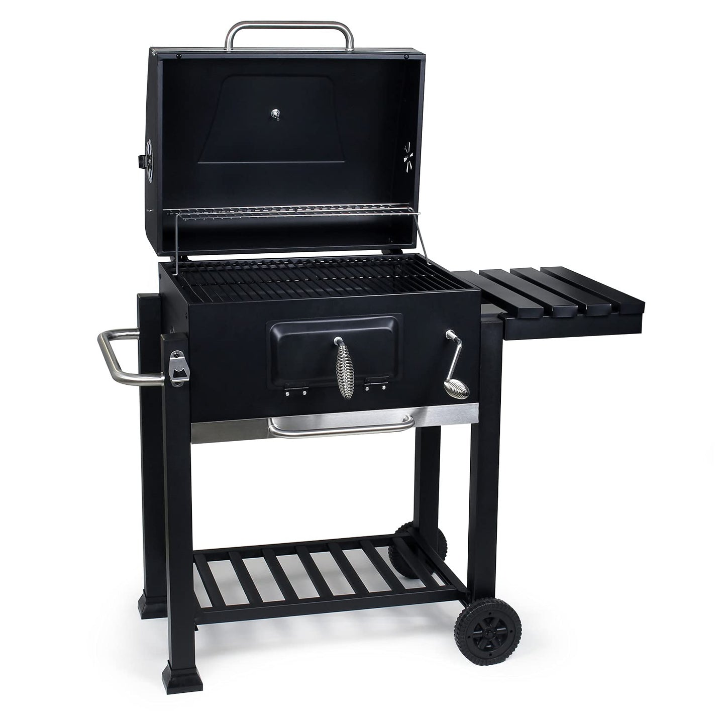 Ivtivfu Juego de Cestas para Parrilla de Acero Inoxidable 304 con Mango de Madera Extraíble, Ideal para Verduras, Mariscos, Camping y Regalo para Hombre o Padre