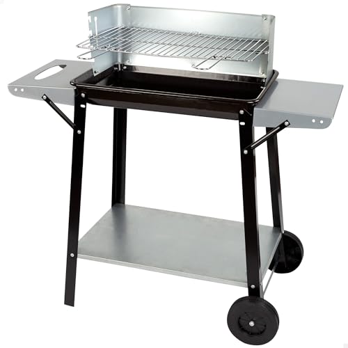 Aktive 52973 Barbacoa de Carbón y Leña con Ruedas