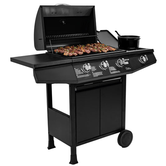 Amig Fireplus GRILL-3F Barbacoa de Gas 4 Quemadores Acero Inoxidable