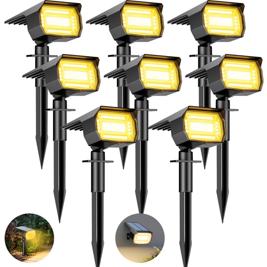 btfarm Luces Solares LED Exterior Jardín [8 Pack]